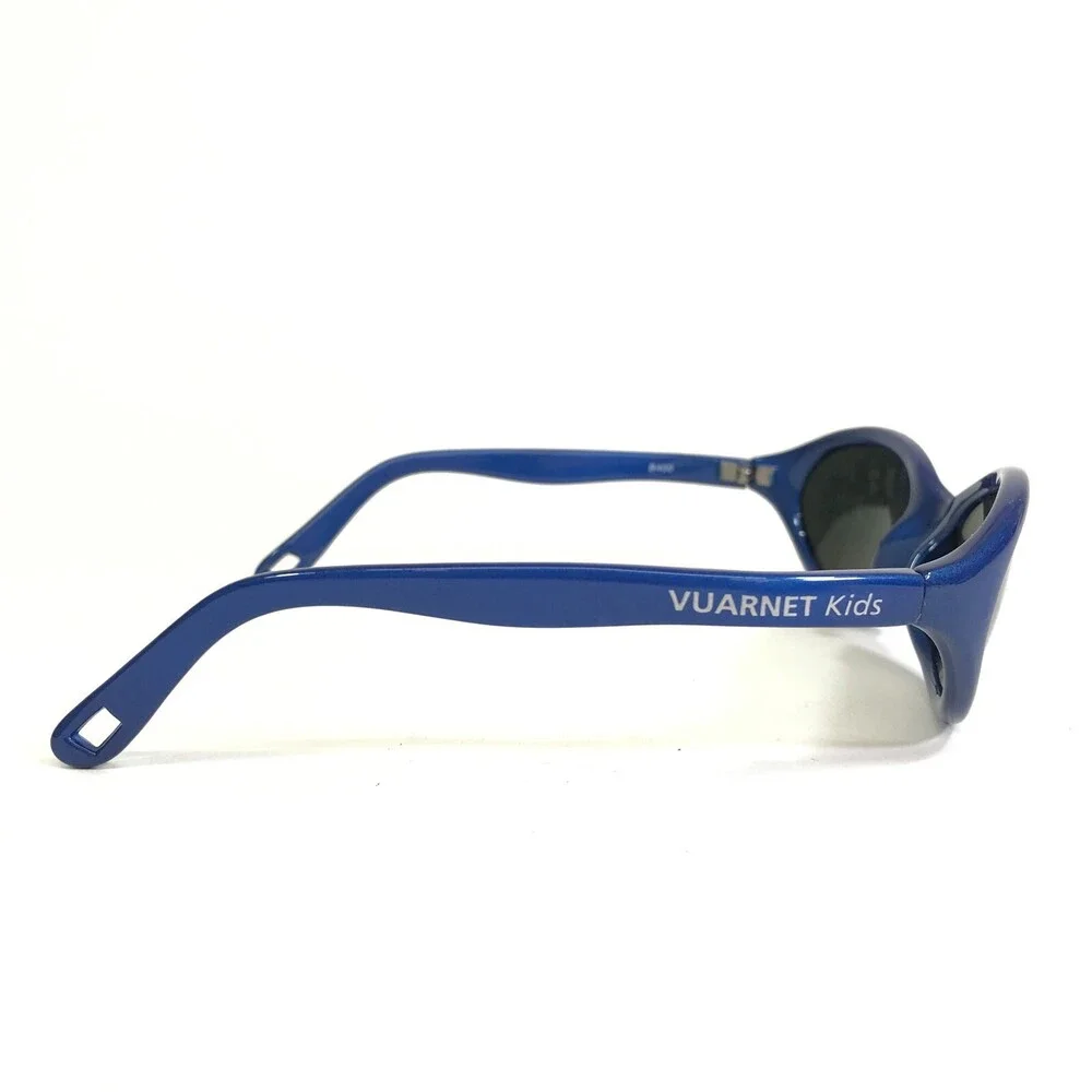 Vuarnet Kids Sunglasses B400 Blue Round Frames with Black Lenses 50-20-110